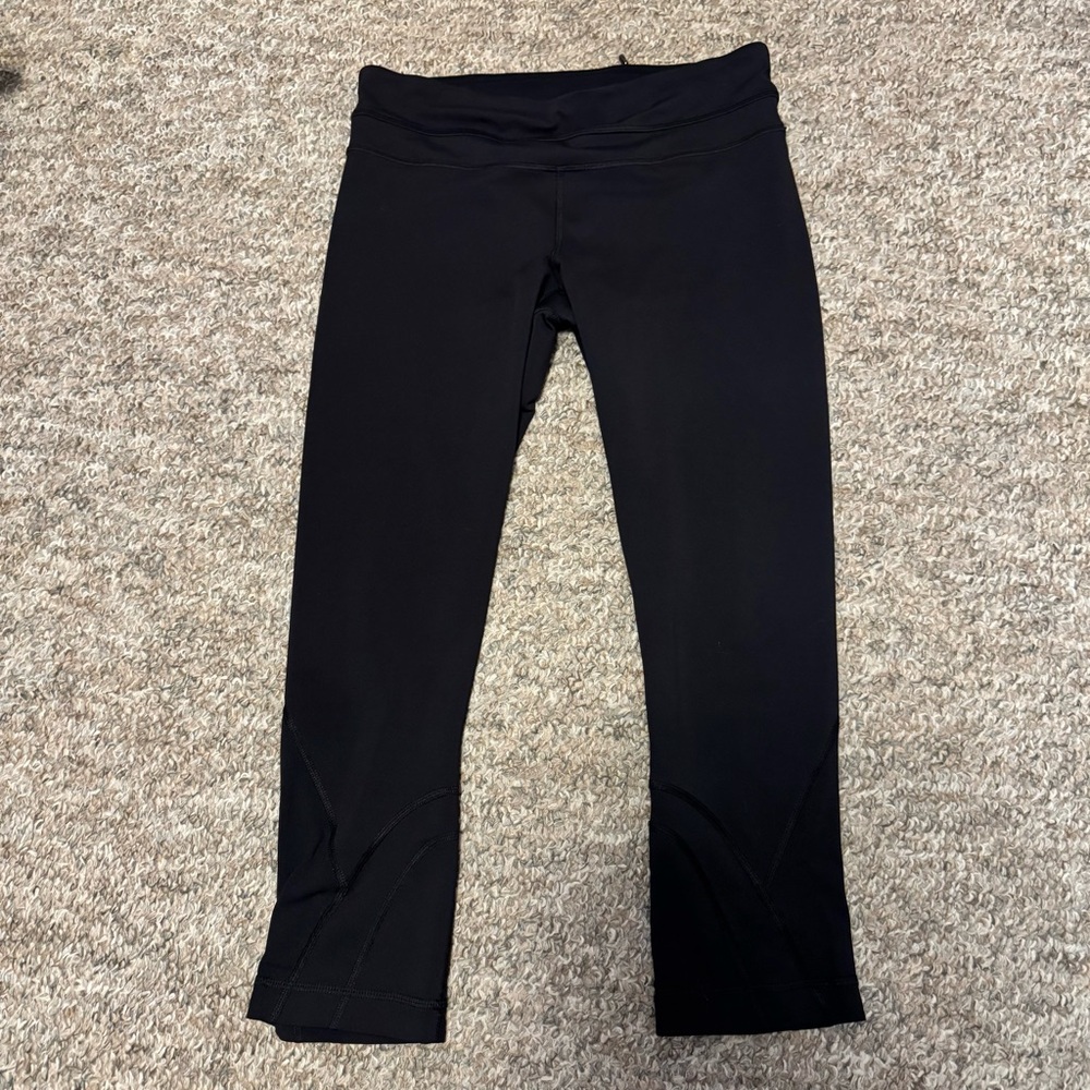 Lululemon Run Inspire Crop II black cropped leggings